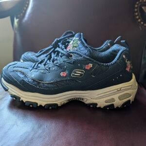 Women's Skechers D'Lites Bright Bloom - Navy